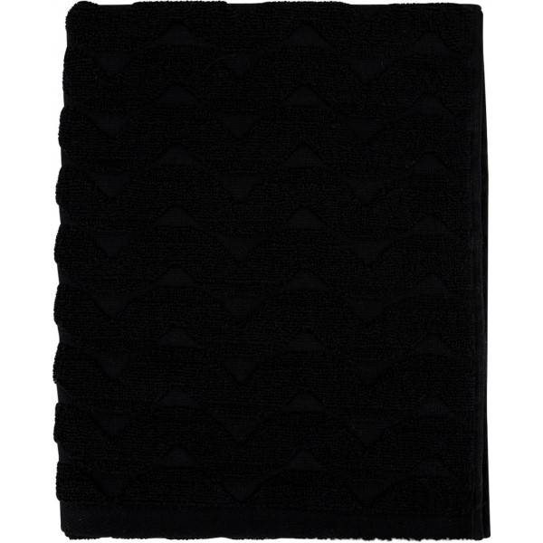 Фото - Полотенце для лица GM Textile махровое жаккардовое черный (зигзаг) 50х90