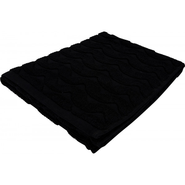 Фото - Полотенце для лица GM Textile махровое жаккардовое черный (зигзаг) 50х90