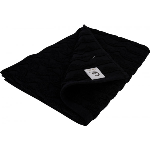 Фото - Полотенце для лица GM Textile махровое жаккардовое черный (зигзаг) 50х90