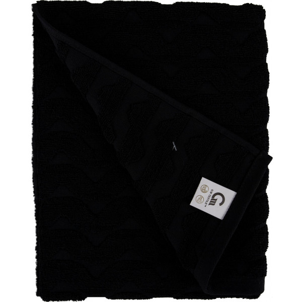 Фото - Полотенце для лица GM Textile махровое жаккардовое черный (зигзаг) 50х90