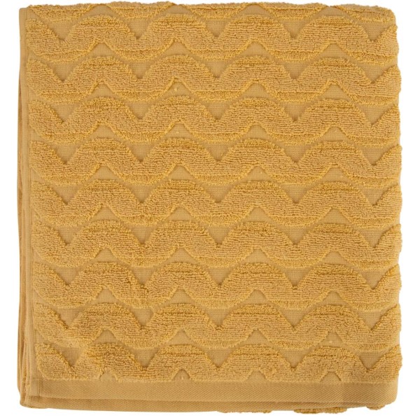 Фото - Полотенце банное GM Textile махровое жаккардовое желтый (зигзаг) 70х140
