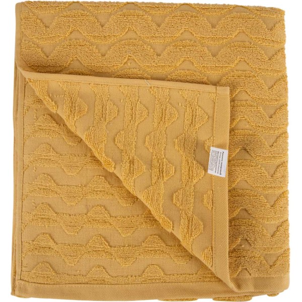 Фото - Полотенце банное GM Textile махровое жаккардовое желтый (зигзаг) 70х140