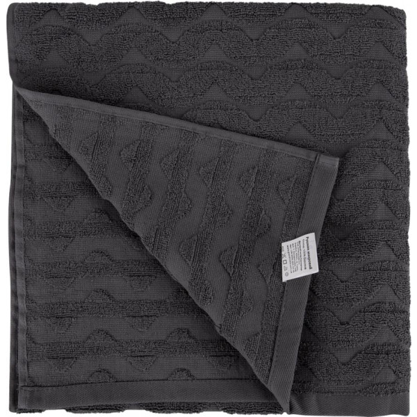 Фото - Полотенце банное GM Textile махровое жаккардовое серый (зигзаг) 70х140