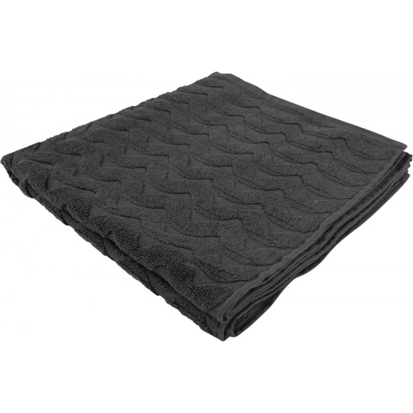 Фото - Полотенце банное GM Textile махровое жаккардовое серый (зигзаг) 70х140