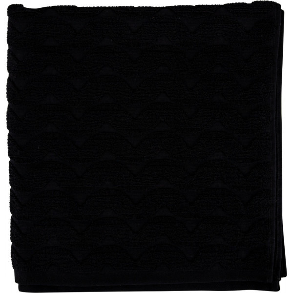 Фото - Рушник банний GM Textile махровий жакардовий чорний (зігзаг) 70х140