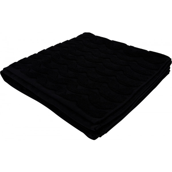 Фото - Рушник банний GM Textile махровий жакардовий чорний (зігзаг) 70х140