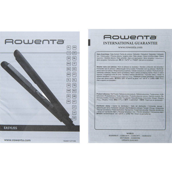 Фото - Выпрямитель волос Rowenta SF161LF0