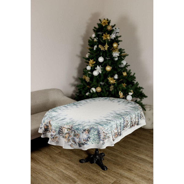 Фото - Скатертина овальна Прованс Казкові гноми 135х180 см (038461)