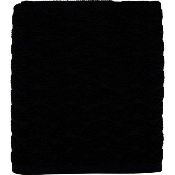 Фото - Полотенце банное GM Textile махровое жаккардовое черный (зигзаг) 100х150