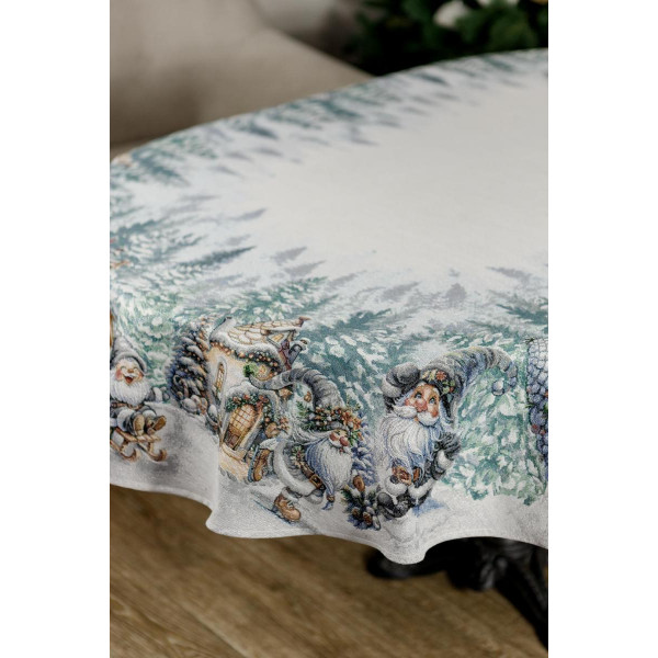 Фото - Скатертина овальна Прованс Казкові гноми 135х180 см (038461)