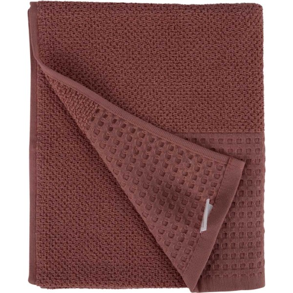 Фото - Рушник для обличчя GM Textile махровий вафельний бордюр світло-теракотовий 50х90