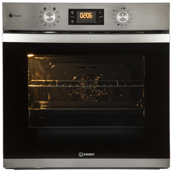 Фото - Духова шафа + варильна поверхня газова Indesit IFWS 3841 JH IX + THP 641 IX/I
