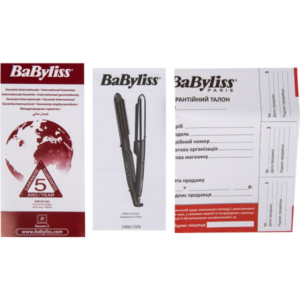 Фото - Паровой выравниватель волос Babyliss ST496E