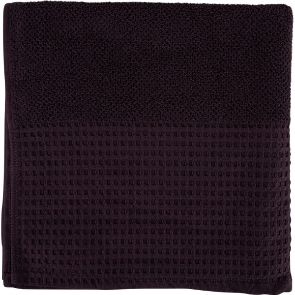 Фото - Рушник банний GM Textile махровий вафельний бордюр темно-коричневий 70х140