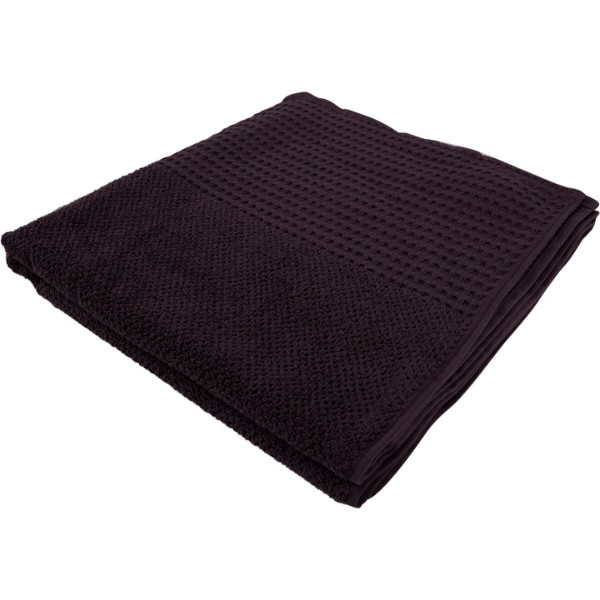 Фото - Рушник банний GM Textile махровий вафельний бордюр темно-коричневий 70х140
