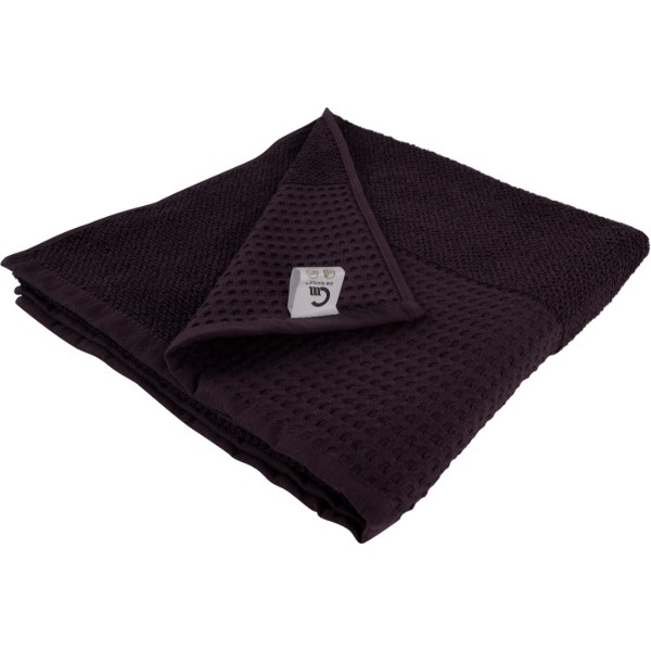 Фото - Рушник банний GM Textile махровий вафельний бордюр темно-коричневий 70х140