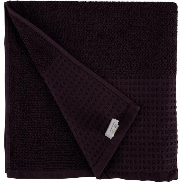 Фото - Рушник банний GM Textile махровий вафельний бордюр темно-коричневий 70х140