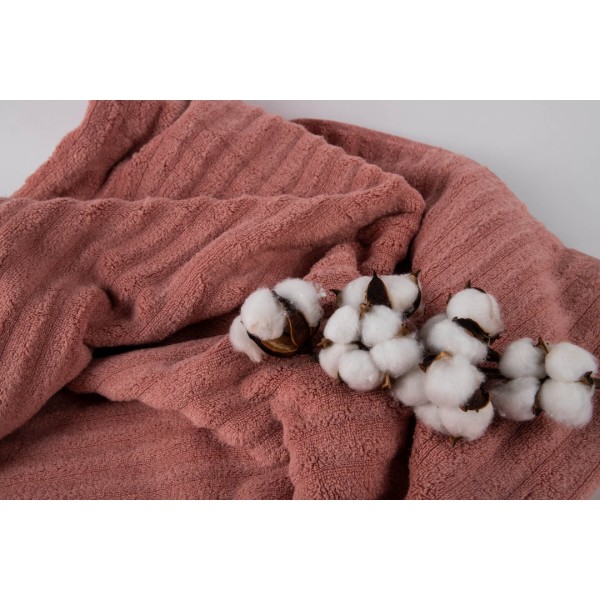 Фото - Рушник банний GM Textile махровий Бабл Зеро Твіст світло-теракотовий 70х140