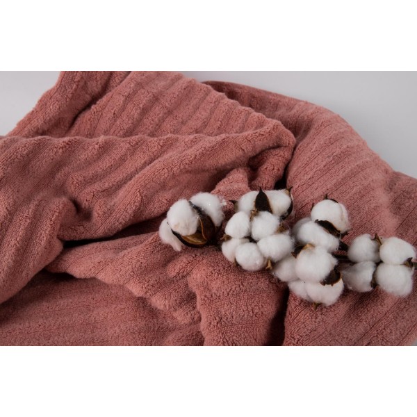 Фото - Рушник банний GM Textile махровий Бабл Зеро Твіст світло-теракотовий 100х150