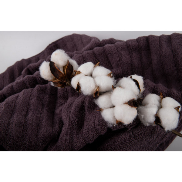 Фото - Рушник банний GM Textile махровий Бабл Зеро Твіст темно-коричневий 100х150