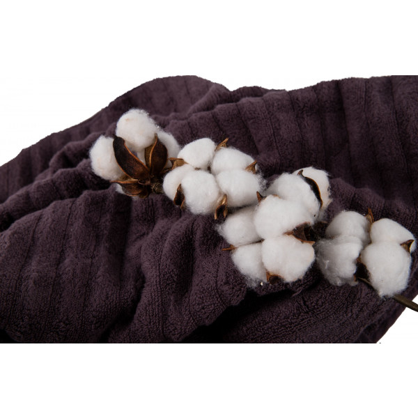 Фото - Рушник банний GM Textile махровий Бабл Зеро Твіст темно-коричневий 70х140