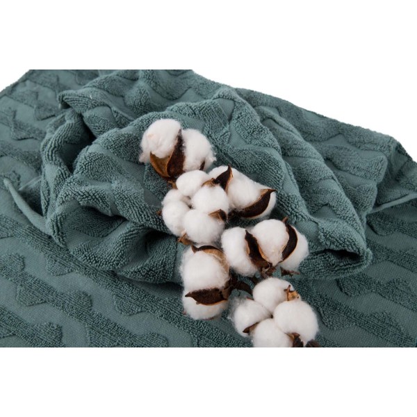 Фото - Полотенце для лица GM Textile махровое жаккардовое мятный (зигзаг) 50х90