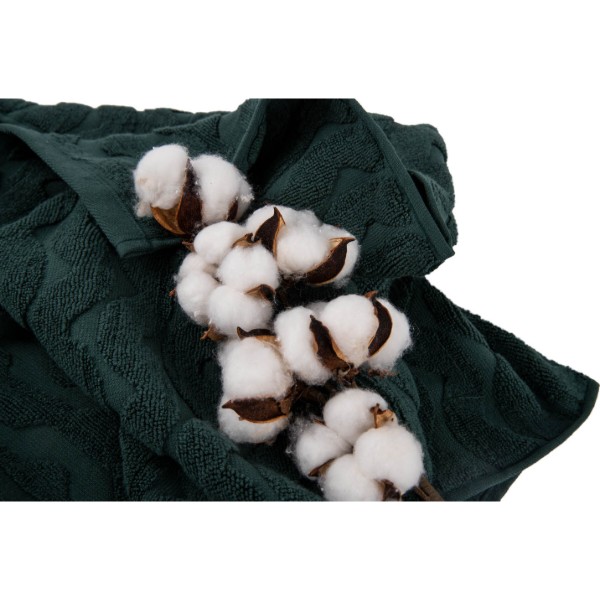 Фото - Полотенце для лица GM Textile махровое жаккардовое зеленый (зигзаг) 50х90