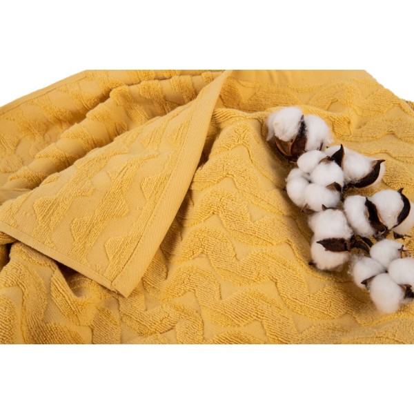 Фото - Полотенце банное GM Textile махровое жаккардовое желтый (зигзаг) 70х140