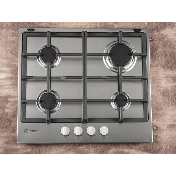 Фото - Духова шафа + варильна поверхня газова Indesit IFWS 3841 JH IX + THP 641 IX/I