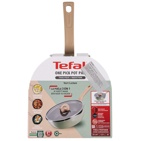 Фото - Сковорода универсальная Tefal G1748604 22 см (2,2 л), оливковая с кр