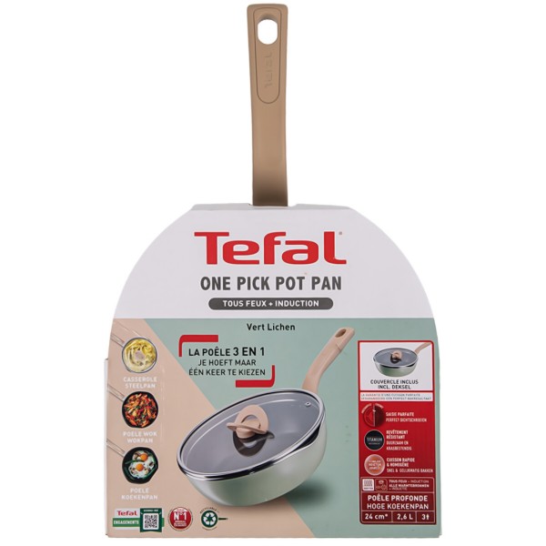 Фото - Сковорода универсальная Tefal G1748704 24 см (2,6 л), оливковая с кр