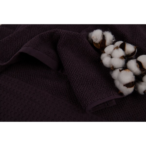 Фото - Рушник банний GM Textile махровий вафельний бордюр темно-коричневий 70х140