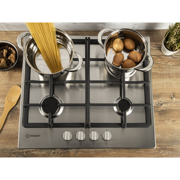 Фото - Духова шафа + варильна поверхня газова Indesit IFWS 3841 JH IX + THP 641 IX/I