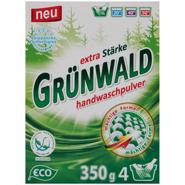 Фото - Пральний порошок GRUNWALD д/руч.прання Гірська Свіжість 350 г