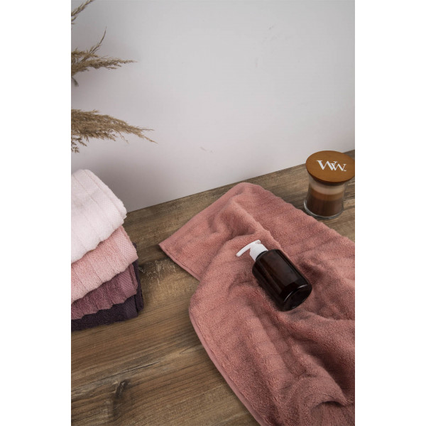 Фото - Рушник для рук GM Textile махровий Бабл Зеро Твіст світло-теракотовий 40х70