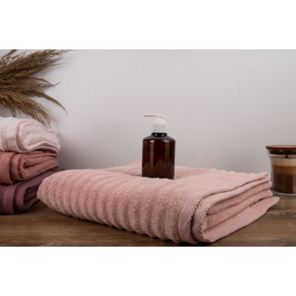 Фото - Полотенце банное GM Textile махровое Бабл Зеро Твист светло-коралловый 70х140