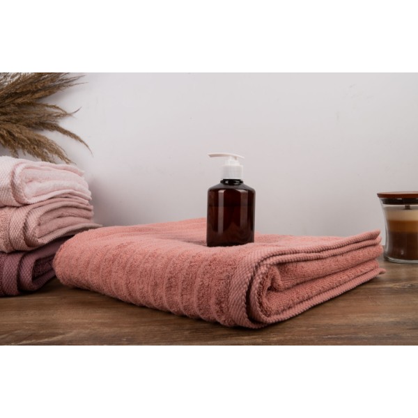 Фото - Рушник банний GM Textile махровий Бабл Зеро Твіст світло-теракотовий 70х140