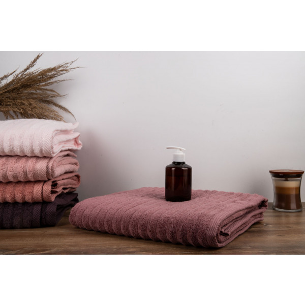 Фото - Полотенце банное GM Textile махровое Бабл Зеро Твист терракот 100х150