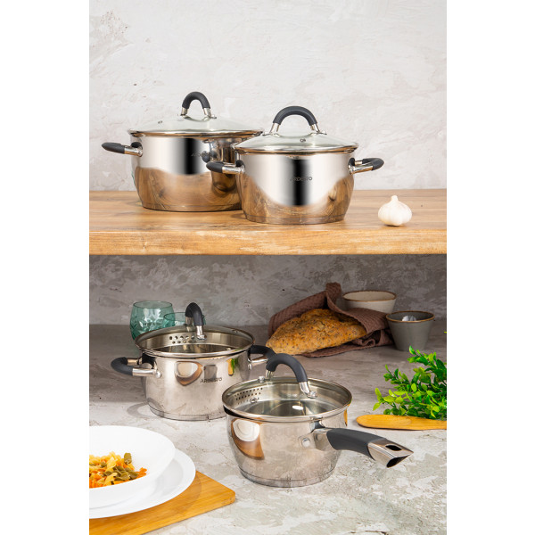 Фото - Набір посуду Ardesto AR1908GS Gemini Livorno 8 пр.