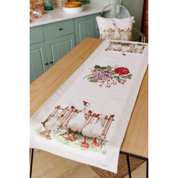 Фото - Скатертина раннер Прованс Гуси 35х100 см (034161)