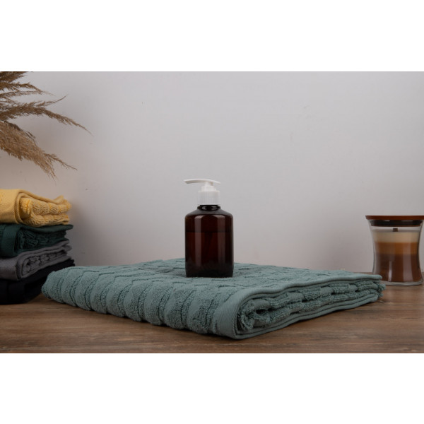 Фото - Полотенце банное GM Textile махровое жаккардовое мятный (зигзаг) 70х140