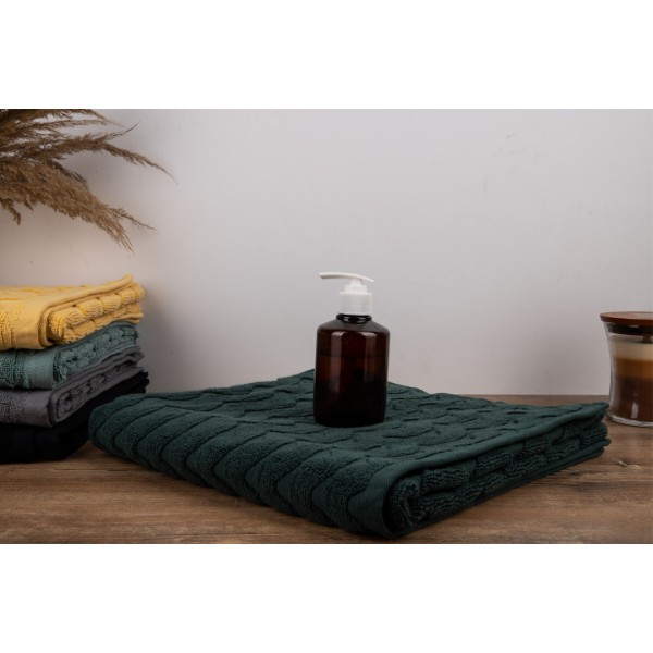 Фото - Полотенце банное GM Textile махровое жаккардовое зеленый (зигзаг) 70х140