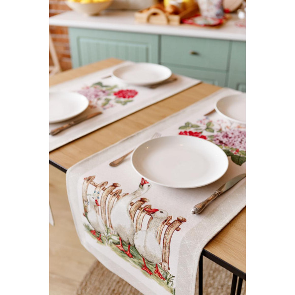 Фото - Скатертина раннер Прованс Гуси 35х100 см (034161)