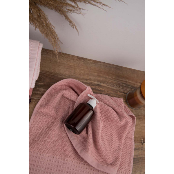 Фото - Полотенце для рук GM Textile махровое вафельное бордюр светло-коралловый 40х70