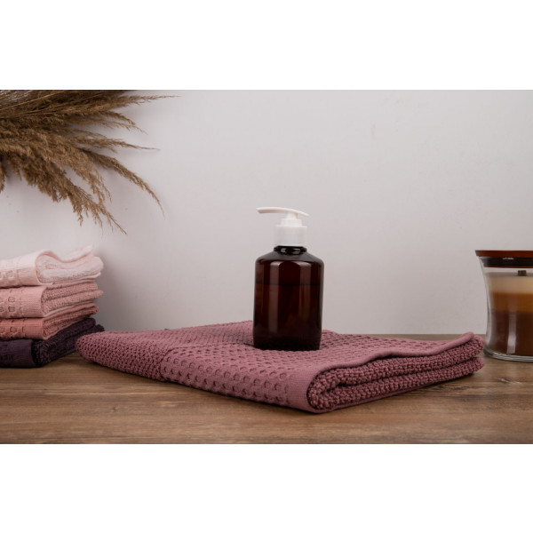 Фото - Рушник для обличчя GM Textile махровий вафельний бордюр теракот 50х90