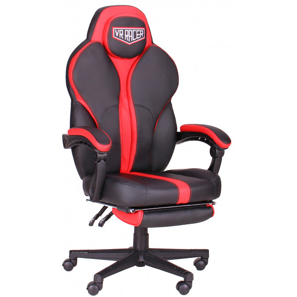 Фото - Кресло для геймеров AMF VR Racer Edge Iron Черный с красным