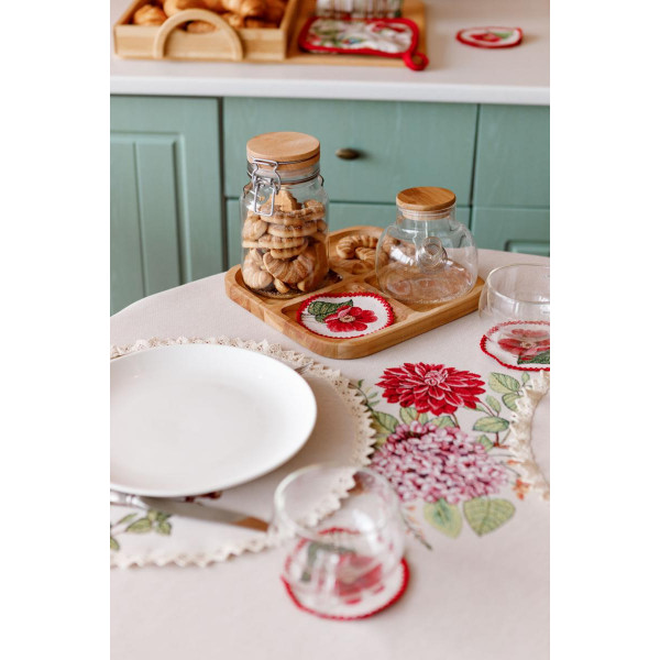 Фото - Скатертина кругла Прованс Гуси D180 см (034131)