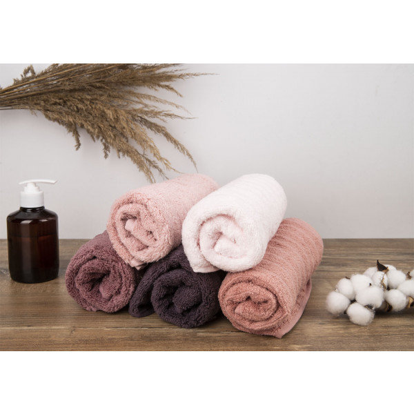 Фото - Рушник для рук GM Textile махровий Бабл Зеро Твіст світло-теракотовий 40х70