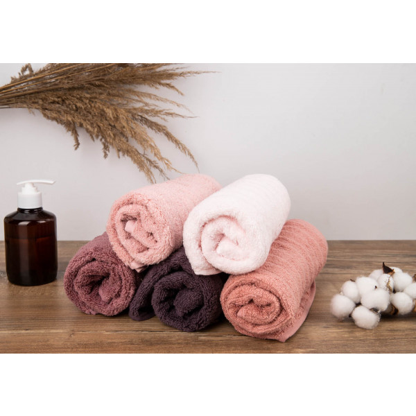 Фото - Полотенце для рук GM Textile махровое Бабл Зеро Твист светло-коралловый 40х70