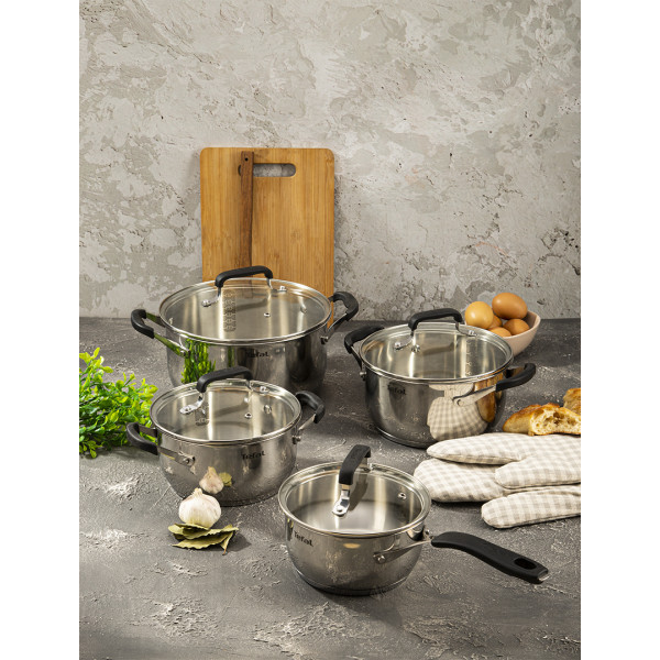 Фото - Набор посуды Tefal E493S874 Cook&Cool 8 пр., 18/20/24 см, сотейник 16 см с/кр